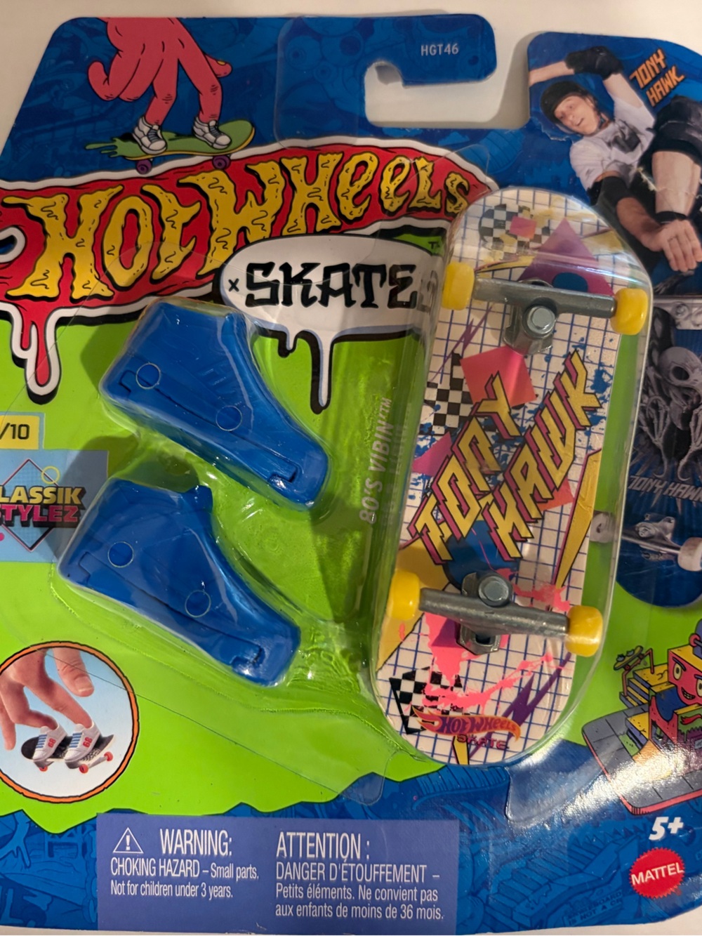 Hot Wheels Skate 3/5 80's Vibin' Tony Hawk Finger Boards